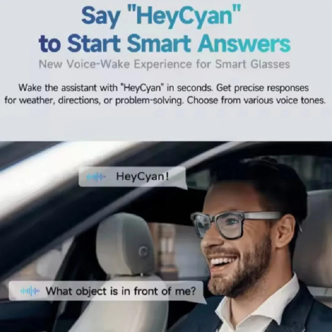Smart AI Glasses with Built-In Advanced Object Recognition Camera | Audio | Translation & Smart Features