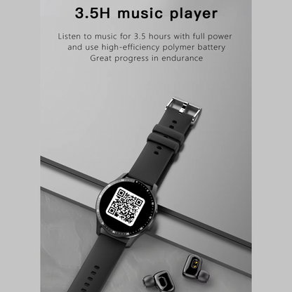 Smart Watch,1.39” Full-Touch HD Display with Built-in Wireless Earbuds, 📞 Bluetooth Calling (Dial Answer Reject)| 🩺 Heart Rate Monitoring| 📷 Shake to Take Photo| 🔔 Call & Message Alerts,Long life battery up to 7 days,Compatible with IOS & Android