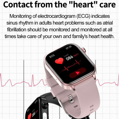 Advanced Smart Watch,1.96" IPS HD touch,Bluetooth call|Smart apps,Advanced Health monitor: ECG|Blood lipids|Uric acid|Body fat|Micro physical examination|Emotional stress detection|Non invasive blood glucose measure|Battery up to 7 days