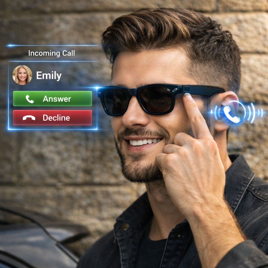Smart Glasses with AI Built-In Camera and Smart Features