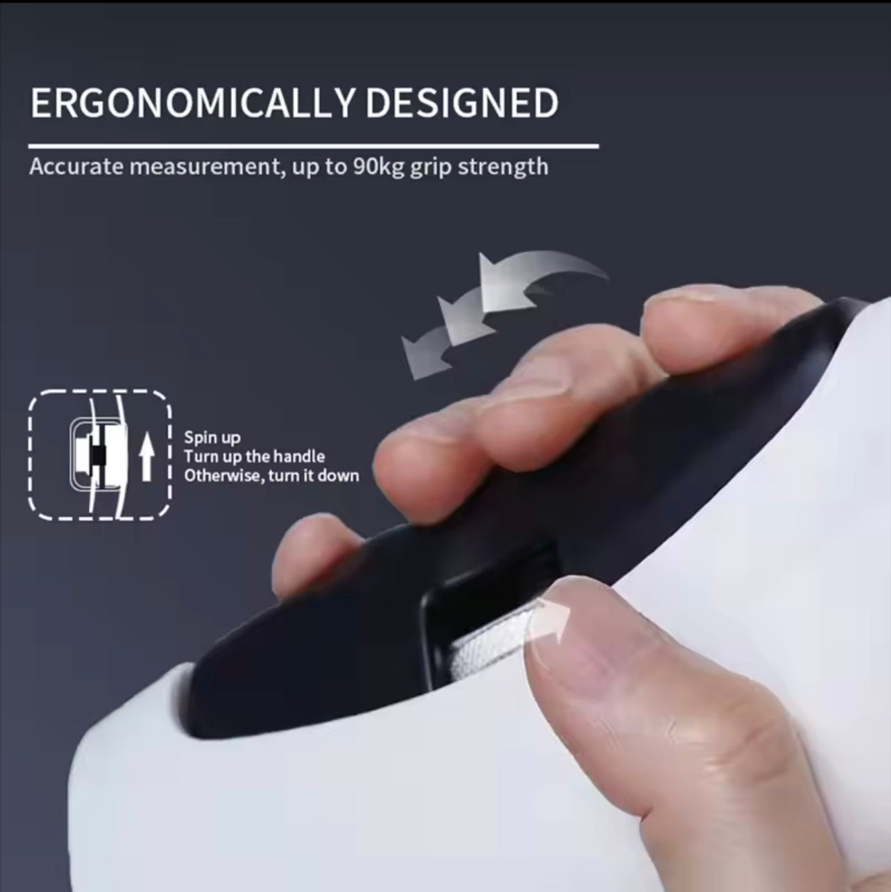 Electronic Grip Strength Exerciser, Accurate Smart Hand Dynamometer, Customise grip strength resistance as needed,Clear LED screen,Rechargeable Electronic Grip,Power Exerciser for Muscle Building