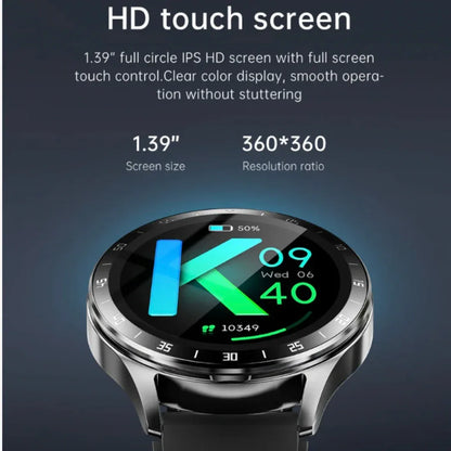 High Quality Smart Sports Watch with 1.39” HD Touch IPS Display, Built-in TWS Headset, Bluetooth Call & SMS, Health Monitoring, Sleep Tracking, Social Apps, Games, Wireless Charging, Up to 7 Days Battery Life - ZeeTec Store