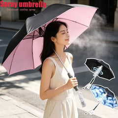 USB Charging Sun Umbrella with Cooling Fan