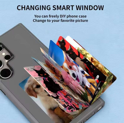 Samsung case, DIY Four-Color E-Ink Screen, Passive NFC Technology, Customisable Display, Durable Protection, for Samsung Galaxy S25Ultra S24 S23 Frosted High-End