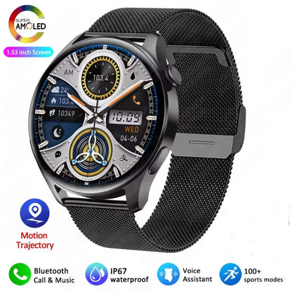 Fashion Smart Watch for Men and Women with AMOLED Screen, Bluetooth Calling, Heart Rate Monitoring, and More - ZeeTec Store