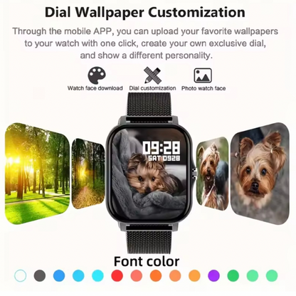 Smart Watch for Women & Men, Waterproof, Fitness Tracker with Heart Rate Monitor Sport Modes & Notifications, Compatible with Android & iOS