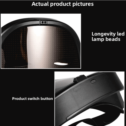 DIY Shining Bluetooth LED Face Mask, Programmable DIY Text and Animation Display, 46x58 Pixels, Music Rhythm Sync, Bluetooth app controlled, Compatible with Android and iOS devices