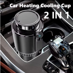 Portable Smart 2-in-1 Car Cup, Cooler & Warmer, 12V Mini Auto Refrigerator for Hot & Cold Drinks, Travel Cup Holder, Compact & Portable, Smart Touch Control, Silent & Safe Operation