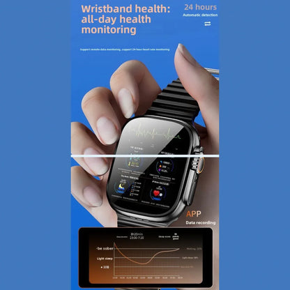 High-Performance Smart Watch for Men and Women - Ultra Thin 2.29 Inch AMOLED, 4G-5G SIM Card, 190° Rotating 8MP HD Camera, Call & SMS Function, Health Tracking, Durable Stainless Steel Case & Silicone Strap - ZeeTec Store
