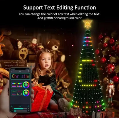Smart RGB Christmas Tree Star Lights ,App control with DIY text and picture customize,Dynamic effects and multiple Built-in animation gallery Display, Music Rhythm Sync and Timer Function,400 LED with Ultra Bright Chips and Excellent PVC Wires, - ZeeTec Store