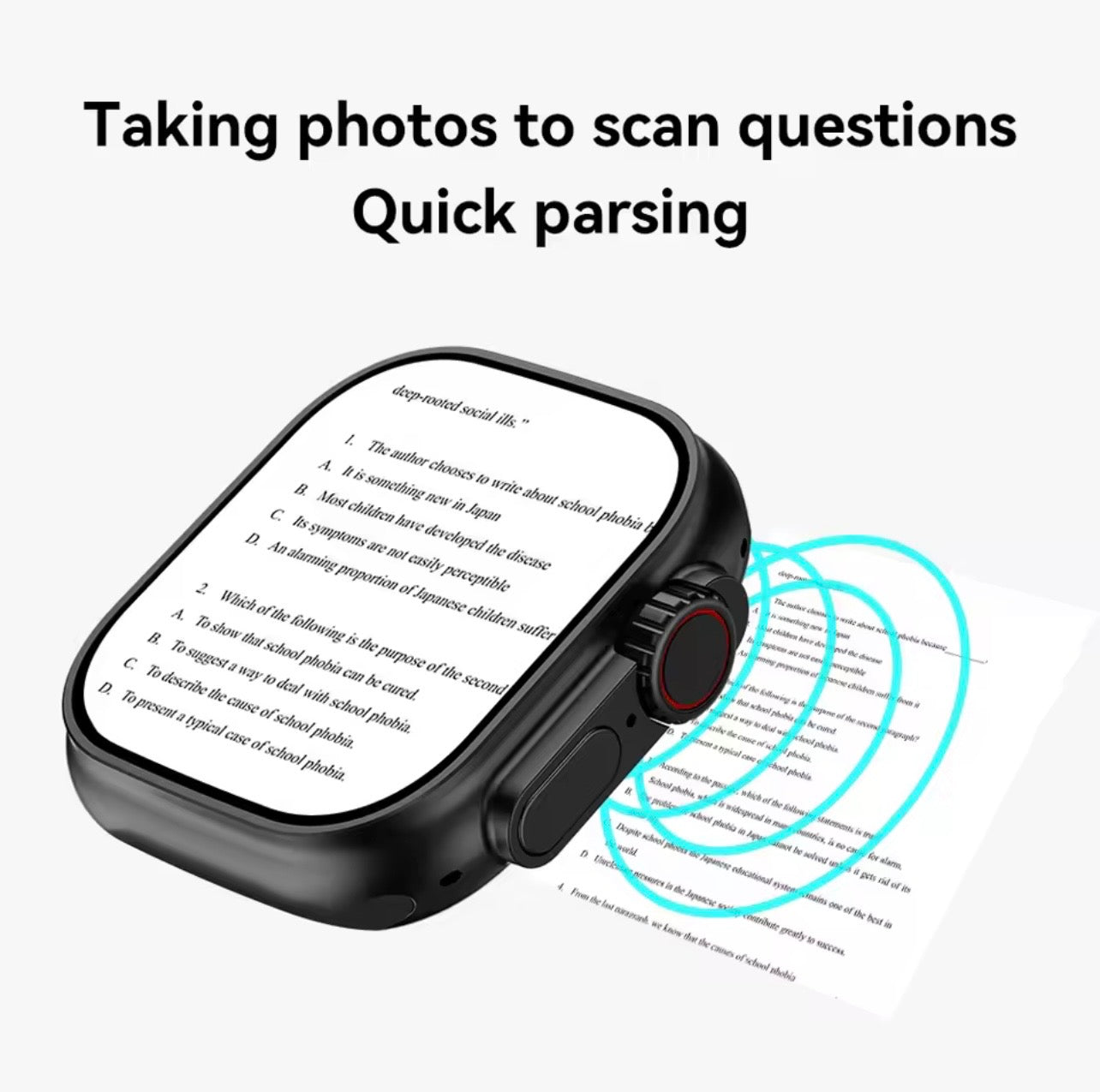 Ultra Thin Smart Watch - AMOLED Display 2.06” Camera, Sim Support, Bluetooth Calls, GPS, Health Tracking