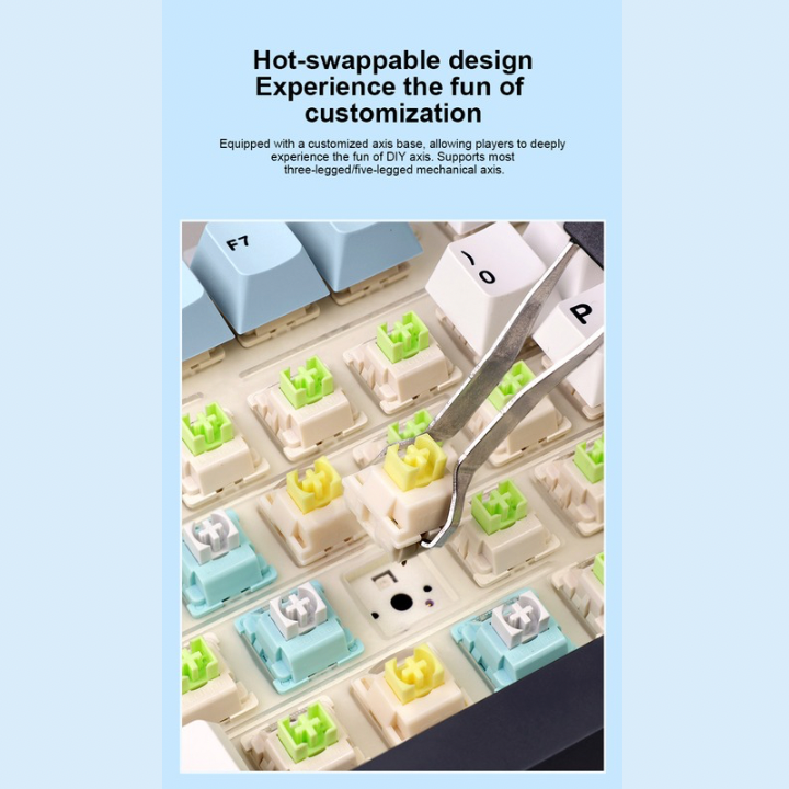 Aula F75 Keyboard, 80-Key Mechanical Gaming Keyboard, RGB Backlit, Triple Mode Connection (Type-C/2.4G/BT), 4000mAh Battery, Hot-Swappable Switches, Reaper Switch