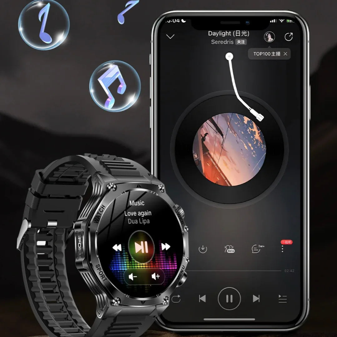 Bluetooth Smart Watch with Fitness Tracking, 1.8” HD Display, Dual Straps, Heart Rate Monitoring, Waterproof, Bluetooth Calling, Up to 7 Days Battery - ZeeTec Store