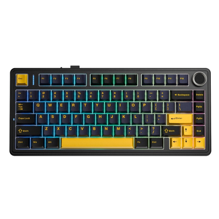 Aula F75 Keyboard, 80-Key Mechanical Gaming Keyboard, RGB Backlit, Triple Mode Connection (Type-C/2.4G/BT), 4000mAh Battery, Hot-Swappable Switches, Reaper Switch