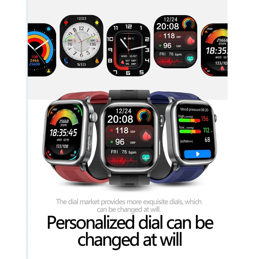 Smart Health Watch Blood Pressure Monitoring and ECG Features - ZeeTec Store