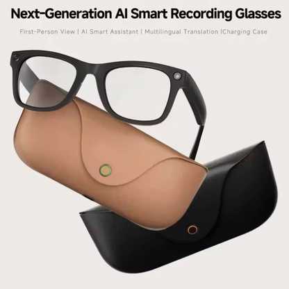 Smart AI Glasses with Built-in camera, charging Case and dual Lenses