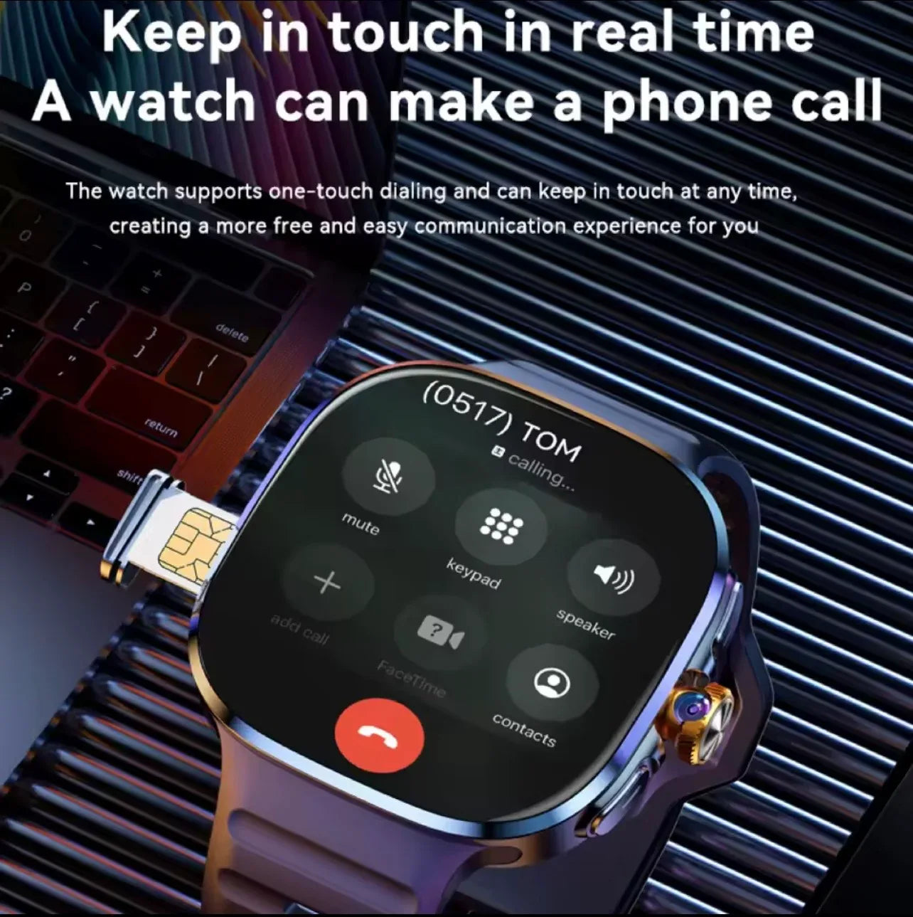 2.4” AMOLED Smartwatch with SIM; Camera & Play Store Apps — Your Phone on Your Wrist - ZeeTec Store