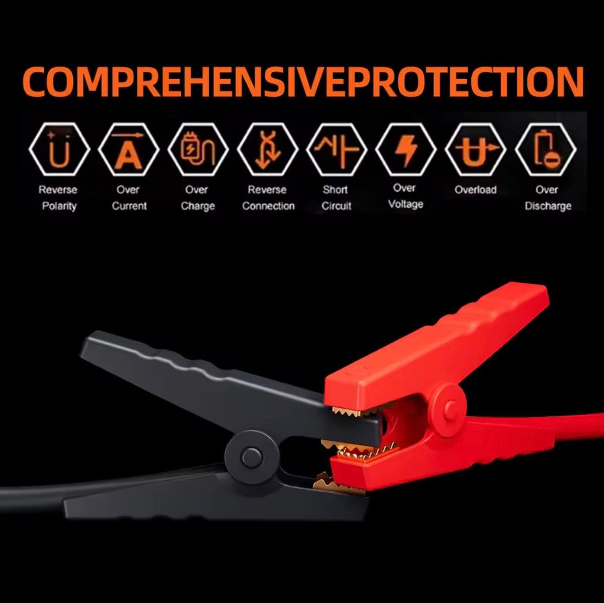 Portable Car Jump Starter Battery, Tire Air Pump, Emergency Light and Power Bank - ZeeTec Store
