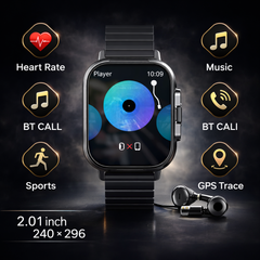 Smart Watch with Built-in Earbuds HD Display, Health Monitoring, Bluetooth Call, GPS, Health and Fitness Monitor
