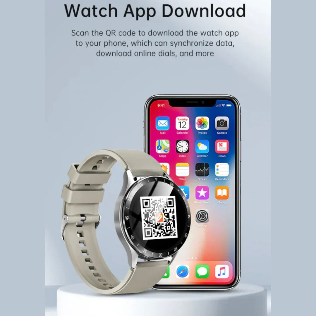 High Quality Smart Sports Watch with 1.39” HD Touch IPS Display, Built-in TWS Headset, Bluetooth Call & SMS, Health Monitoring, Sleep Tracking, Social Apps, Games, Wireless Charging, Up to 7 Days Battery Life - ZeeTec Store