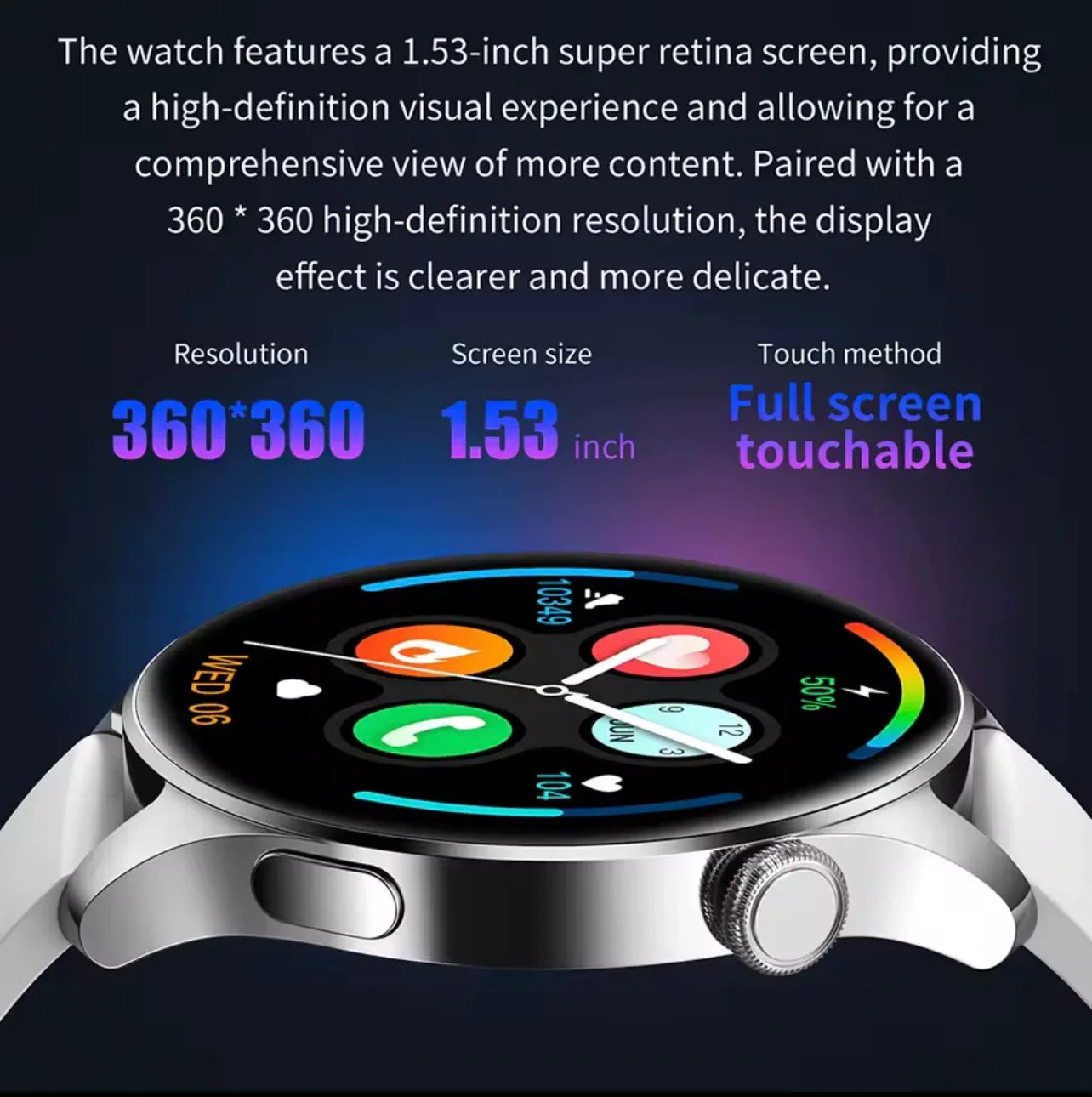 Fashion Smart Watch for Men and Women with AMOLED Screen, Bluetooth Calling, Heart Rate Monitoring, and More - ZeeTec Store