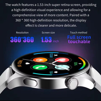 Fashion Smart Watch for Men and Women with AMOLED Screen, Bluetooth Calling, Heart Rate Monitoring, and More - ZeeTec Store