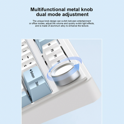 Aula F75 Keyboard, 80-Key Mechanical Gaming Keyboard, RGB Backlit, Triple Mode Connection (Type-C/2.4G/BT), 4000mAh Battery, Hot-Swappable Switches, Reaper Switch