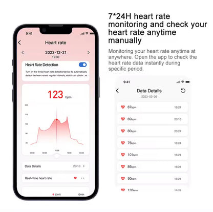 R6 smart ring with charging bin waterproof blood pressure - ZeeTec Store