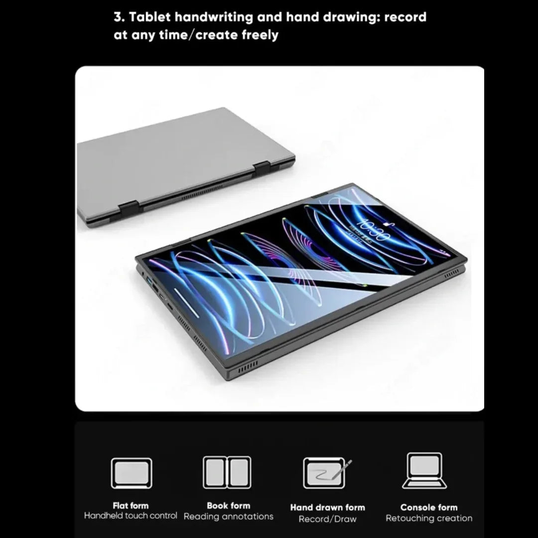 ZeeTec Dual FHD Laptop - 14" DUAL FHD Screens, FHD 360 Degrees Flip with Keyboard - ZeeTec Store
