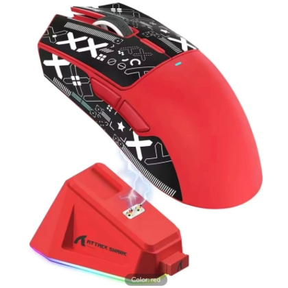 Attack Shark X11, High-Precision PixArt Sensor, Tri-Mode Connectivity,  RGB Charging Dock, Ultra-Lightweight Build, Long Battery Life, Adjustable DPI – Multiple levels (up to 22000+ DPI)
