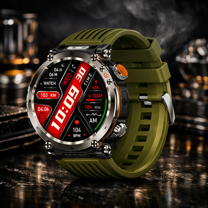 ZeeTec Smart Watch 1.7” HD with Bluetooth Call, Compass, Health Monitor, LED Light