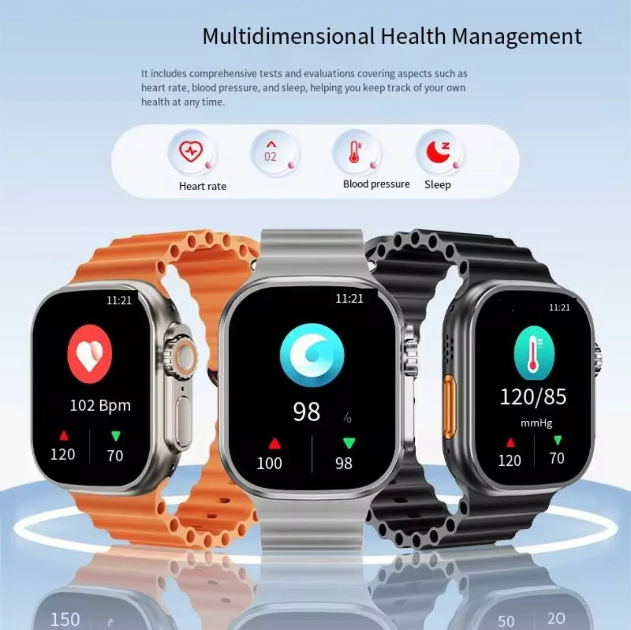High-Performance Smart Watch for Men and Women - Ultra Thin 2.29 Inch AMOLED, 4G-5G SIM Card, 190° Rotating 8MP HD Camera, Call & SMS Function, Health Tracking, Durable Stainless Steel Case & Silicone Strap - ZeeTec Store