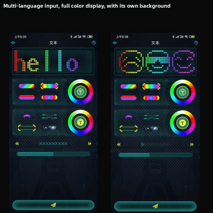 DIY Shining Bluetooth LED Face Mask, Programmable DIY Text and Animation Display, 46x58 Pixels, Music Rhythm Sync, Bluetooth app controlled, Compatible with Android and iOS devices