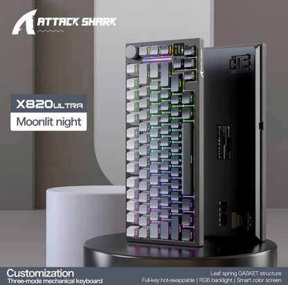 ATTACK SHARK X820Ultra Tri-mode Gasket Mechanical Keyboard