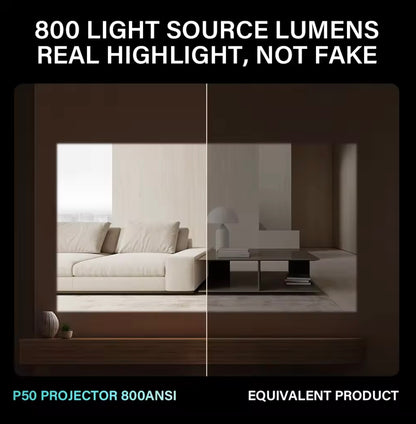P50 MAX LED Gaming Projector 1080P HD | 4K Support, Auto Focus, 450 Lumens, 2+16GB | Home Theater, TV & Video Game Projector (H713)