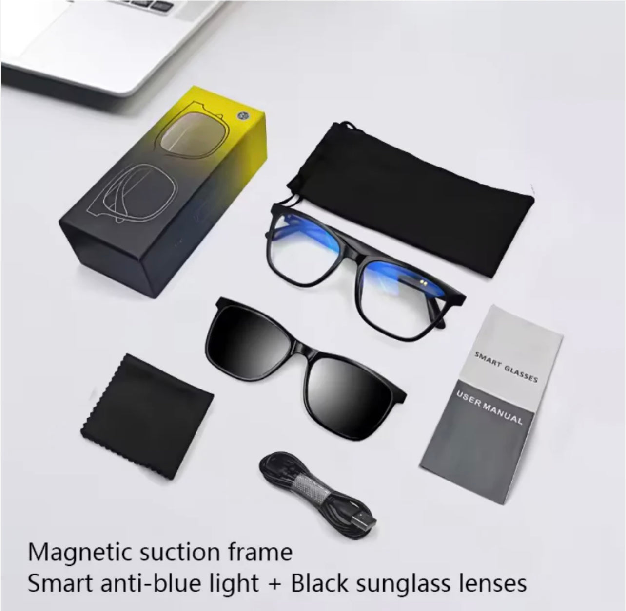 Smart AI Glasses Fashion Men & Women,Light-weight & Comfortable wear,Touch Control - Voice Calls|WiFi|Dual Speaker,HD camera 5MP|8MP|12MP with AI Advanced Object Recognition|Real-time AI translation|Built-in memory,Iphone & Android Compatible