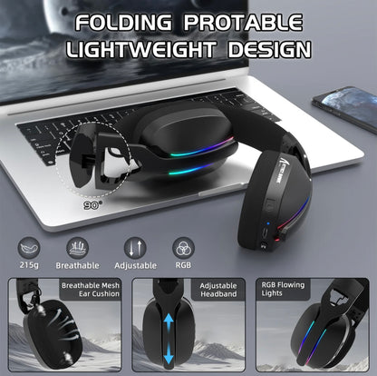 ATTACK SHARK L90 Foldable RGB Ultra-Light Tri-Mode Gaming Headset