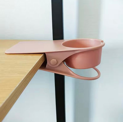 Multi-Purpose Clip-On Cup Holder – Space-Saving Desk, Beach Chair & Table Drink Organizer