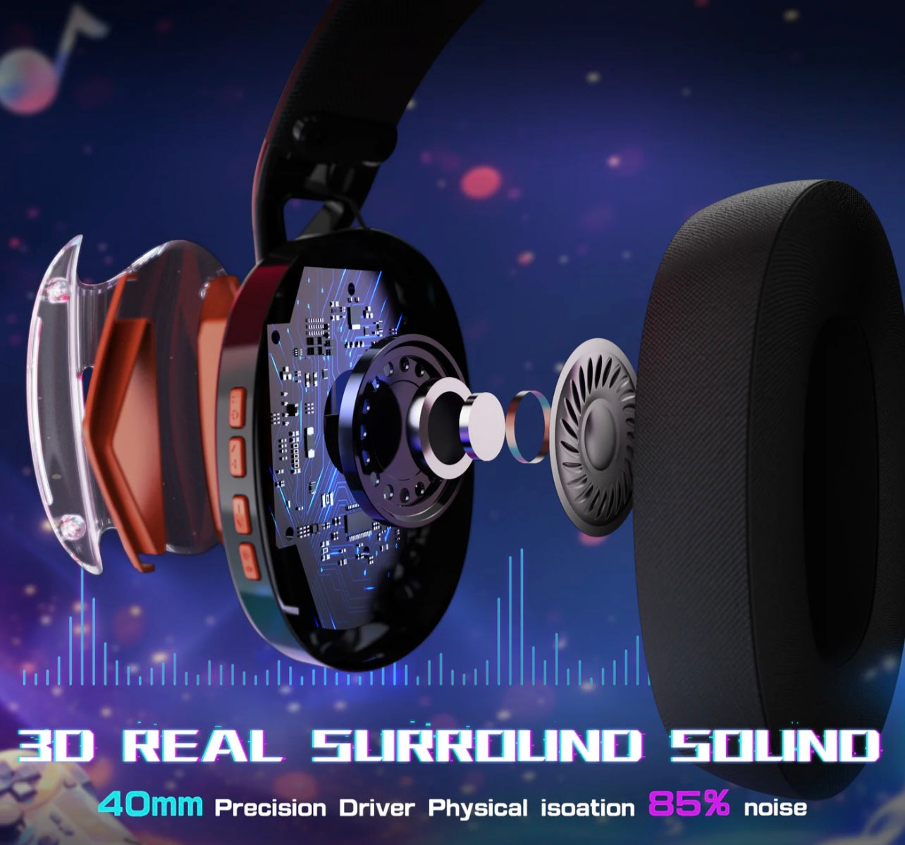 ATTACK SHARK L60 Ultra-Light Tri-Mode Gaming Headset