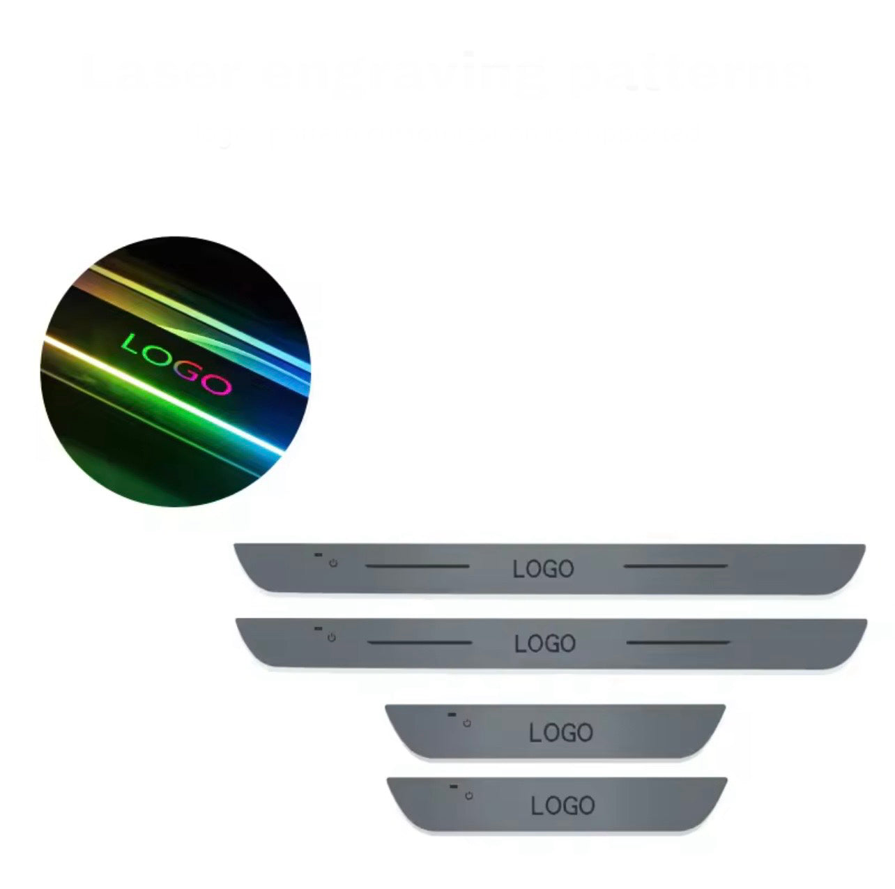 Magnetic Threshold Light for Car Door - Wireless LED Flowing Breathing Ambient Lighting Footrest Interior Modification