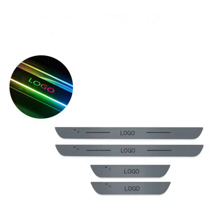 Magnetic Threshold Light for Car Door - Wireless LED Flowing Breathing Ambient Lighting Footrest Interior Modification