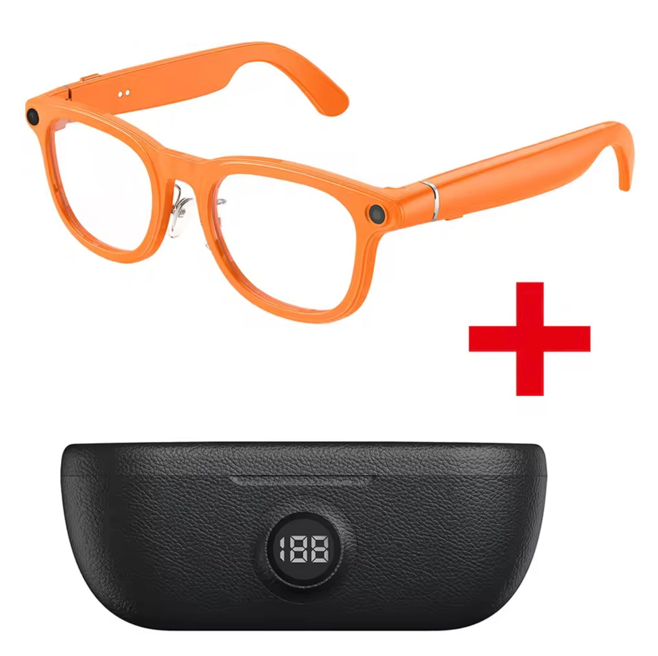 Smart Glasses 8MP Camera with Charging Case