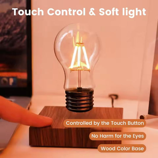 Levitating Floating Light Bulb Lamp – Magnetic Wireless Gravity Lamp for Home & Office Modern Decor