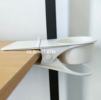 Multi-Purpose Clip-On Cup Holder – Space-Saving Desk, Beach Chair & Table Drink Organizer