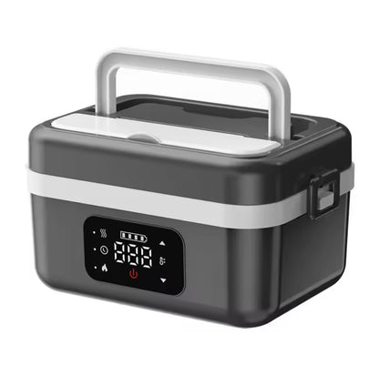 Smart Lunch Box, 1L Cordless Food Warmer, 8000mAh Battery, 6 Temperature Levels, Keep-Warm 15-20h