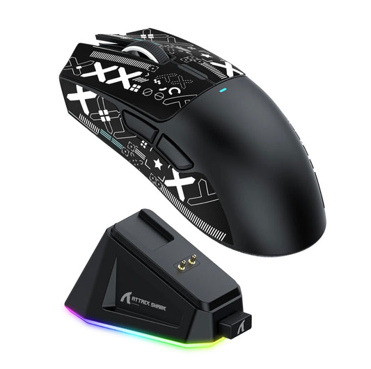 Attack Shark X11 Pixart Wireless Gaming Mouse RGB + Dock | Tri-Mode Charge