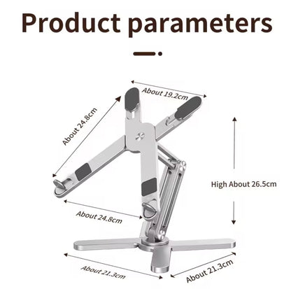 Foldable Laptop Stand with 360° Rotation – Aluminum Alloy Notebook & Tablet Holder