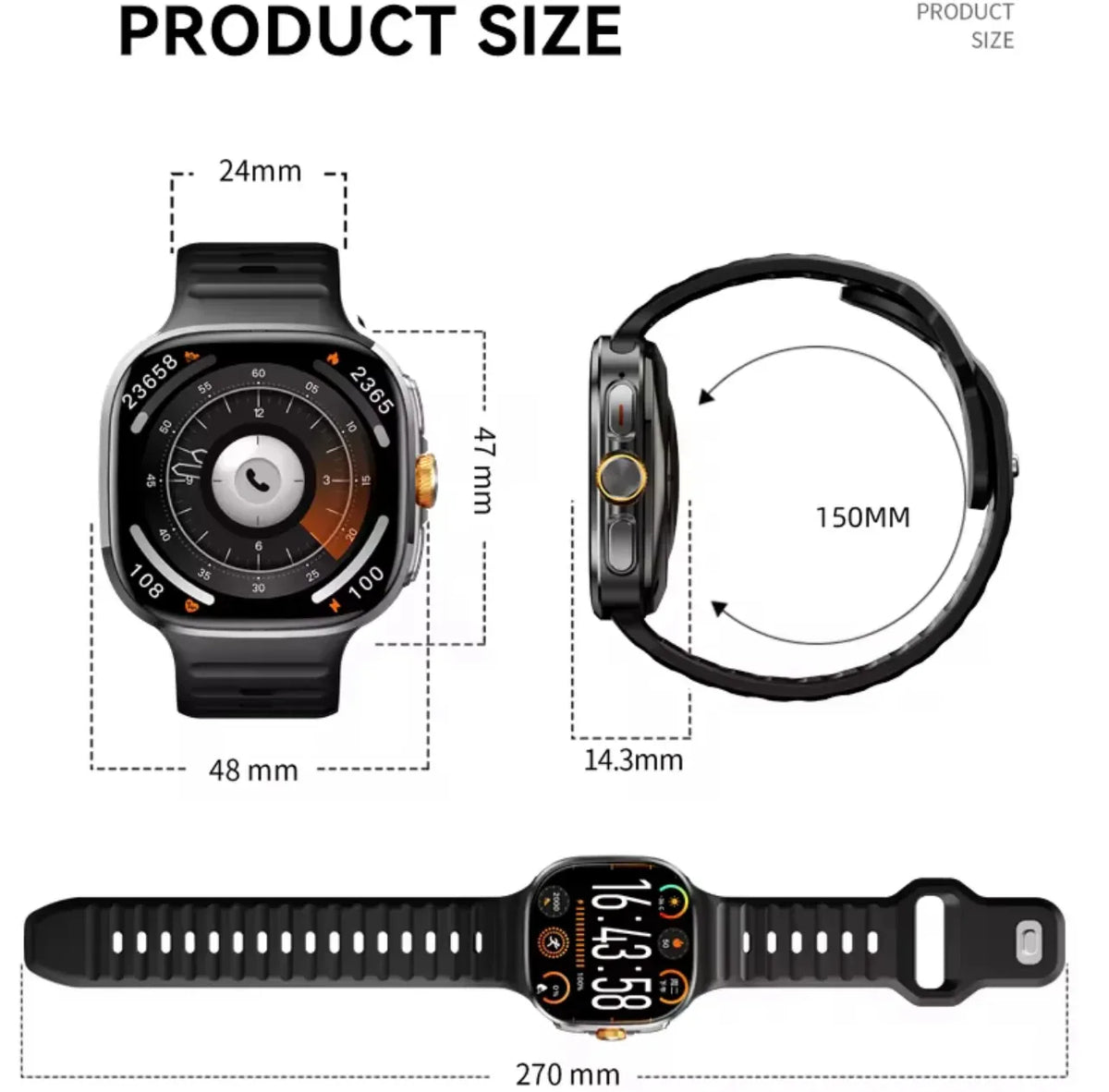 2.4” AMOLED Smartwatch with SIM; Camera & Play Store Apps — Your Phone on Your Wrist - ZeeTec Store