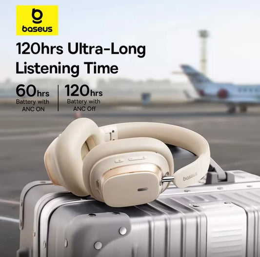 Baseus Bowie H1s Wireless Headphones – Bluetooth 5.4, 46dB Noise Cancelling, Hi-Res Spatial Audio, Over-Ear Comfort, 120H Playtime