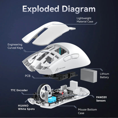 Attack Shark X11 Pixart Wireless Gaming Mouse RGB + Dock | Tri-Mode Charge
